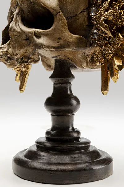 Dekoracja stojąca KING SKULL - złoty/brązowy