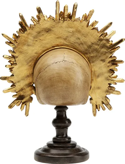 Dekoracja stojąca KING SKULL - złoty/brązowy