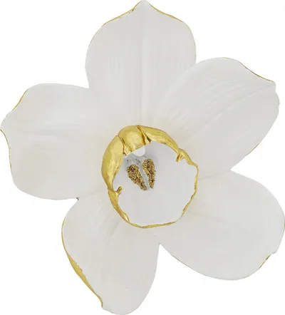 Dekoracja ścienna ORCHID 44 - biały/złoty