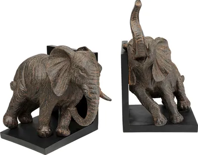 Podpórki na książki ELEPHANTS 25 - brązowy
