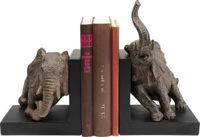 Podpórki na książki ELEPHANTS 42 - brązowy