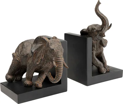 Podpórki na książki ELEPHANTS 42 - brązowy