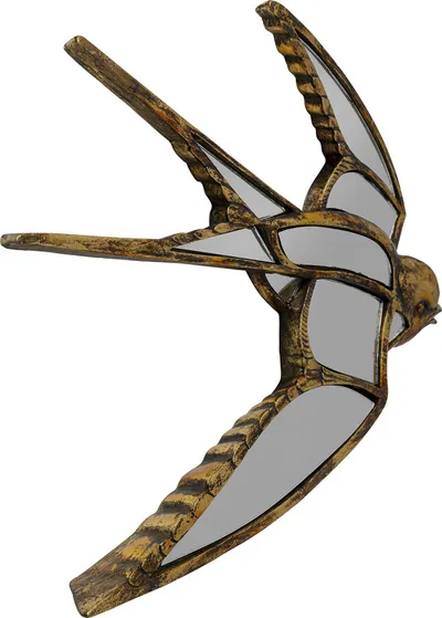 Dekoracja ścienna SWALLOW MIRROR 37x25 - lustrzany/złoty
