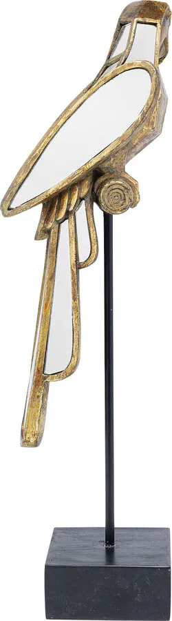 Figurka dekoracyjna MIRRORED PARROT - złoty