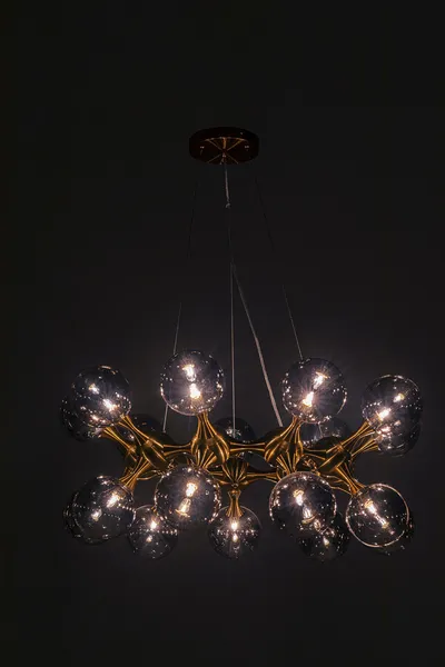 Lampa wisząca ATOMIC 74 - dymiony/złoty