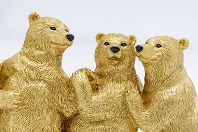 Figurka dekoracyjna TIPSY DANCING BEARS - złoty
