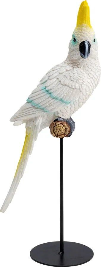 Figurka dekoracyjna PARROT COCKATOO - biały