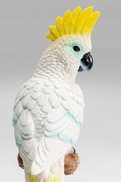 Figurka dekoracyjna PARROT COCKATOO - biały