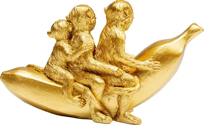 Figurka dekoracyjna BANANA RIDE - złoty