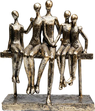 Figurka dekoracyjna SITTING BREAK 24 - antyczny złoty
