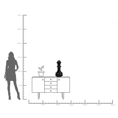 Dekoracja stojąca CHESS QUEEN - czarny