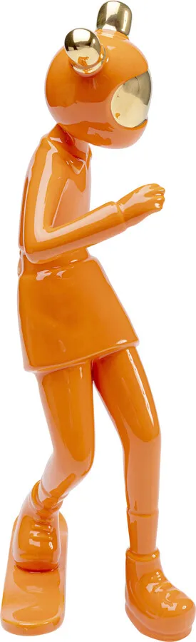 Figurka dekoracyjna SKATING ASTRONAUT 33 - pomarańczowy