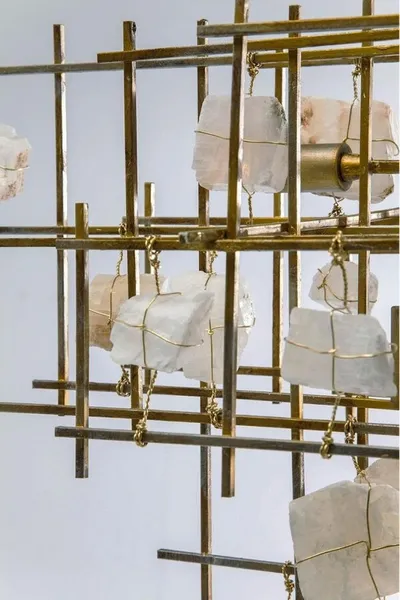 Lampa wisząca STONE MOBILE - złoty