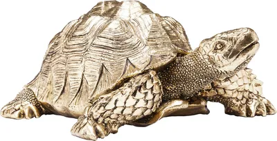 Figurka dekoracyjna TURTLE SMALL - złoty