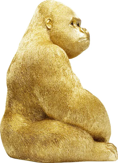 Dekoracja stojąca MONKEY GORILLA SIDE XL - złoty