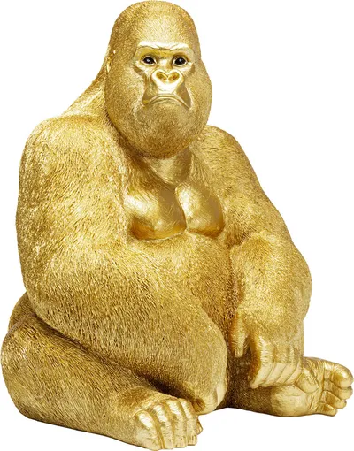 Dekoracja stojąca MONKEY GORILLA SIDE XL - złoty