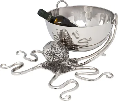 Cooler do butelek OCTOPUS 46 - srebrny