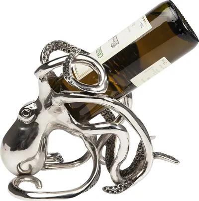 Stojak na wino OCTOPUS - srebrny