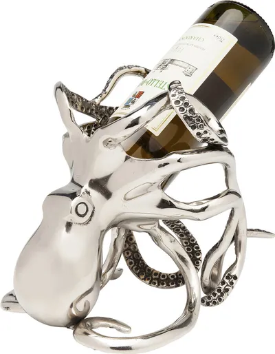 Stojak na wino OCTOPUS - srebrny