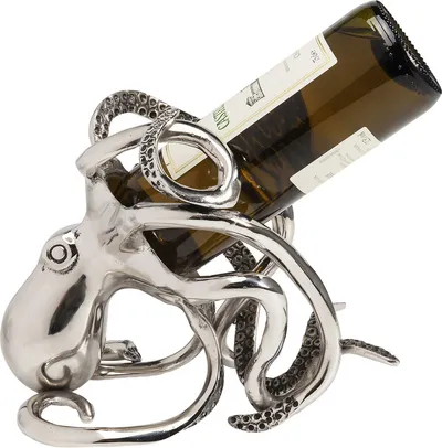 Stojak na wino OCTOPUS - srebrny