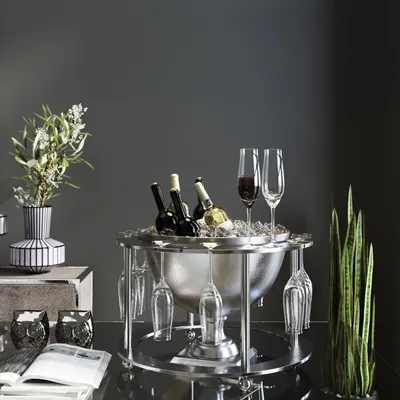 Cooler do butelek BUBBLY TIME - srebrny