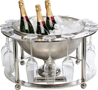 Cooler do butelek BUBBLY TIME - srebrny