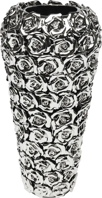 Wazon ROSE MULTI CHROME - srebrny