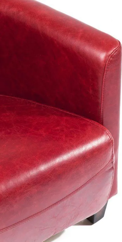 Fotel skórzany CIGAR LOUNGE - czerwony