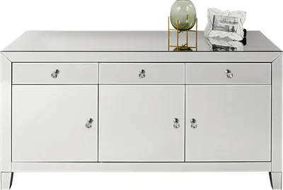 Komoda 3-drzwiowa z szufladami LUXURY - lustrzany