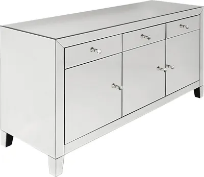 Komoda 3-drzwiowa z szufladami LUXURY - lustrzany