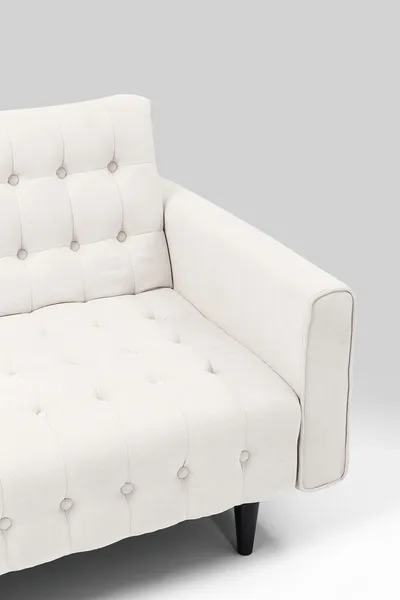 Sofa 3-osobowa rozkładana MILCHBAR - beżowy/czarny