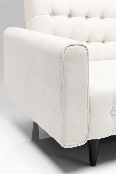 Sofa 3-osobowa rozkładana MILCHBAR - beżowy/czarny