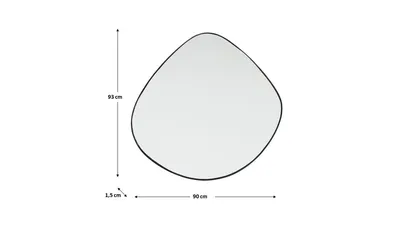 Lustro wiszące GÖTEBORG 93x90 - czarny