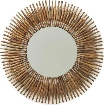 Lustro okrągłe SUNLIGHT 122 - drewno z recyklingu
