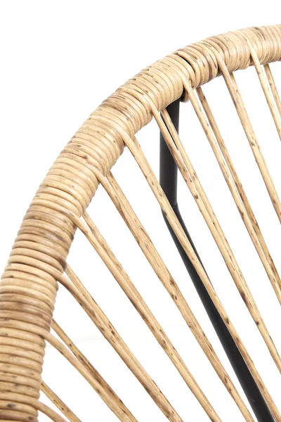 Fotel ogrodowy SPAGHETTI - naturalny/czarny