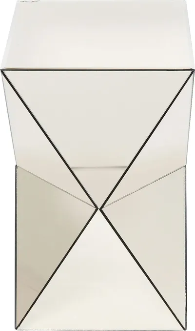 Stolik pomocniczy LUXURY 32x32 - perłowy lustrzany