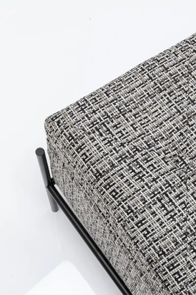 Ławka ze schowkiem BUTTONS STORAGE 120x40 - czarny/biały