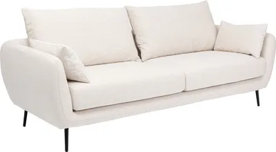 Sofa 3-osobowa AMALFI - kremowy/czarny