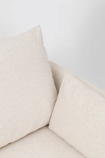 Sofa 3-osobowa AMALFI - kremowy/czarny