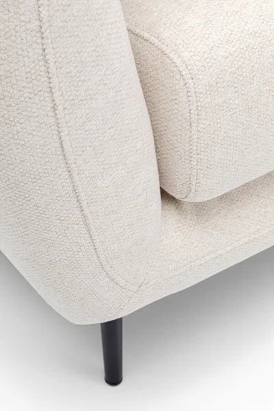 Sofa 3-osobowa AMALFI - kremowy/czarny