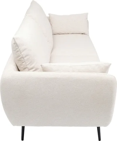Sofa 3-osobowa AMALFI - kremowy/czarny
