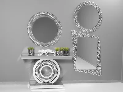 Konsola lustrzana glamour JSF461 120x35x80 cm