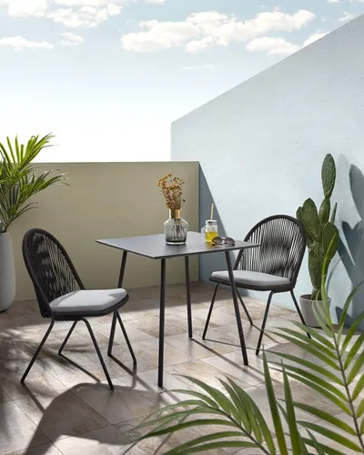 Stół cementowy MATHIS 75x75 - czarny
