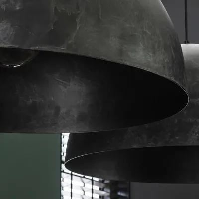 Lampa wisząca 2-punktowa metalowa czarna 142 x 60 cm