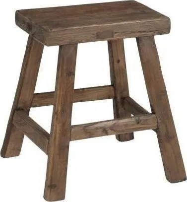 Taboret drewniany SQUARE - brązowy