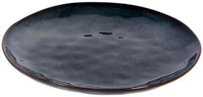 Talerz płaski ceramiczny 28 cm ciemnoniebieski