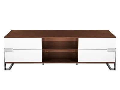 Szafka RTV E-836 180x40x55 cm - biały połysk