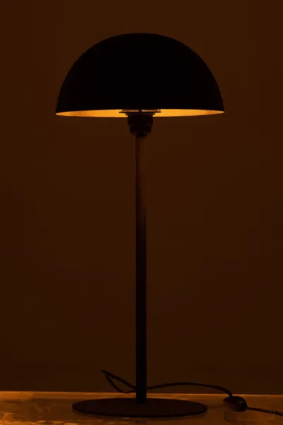 Lampa stołowa metalowa czarna klosz czarny Ø27x59 cm