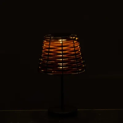 Lampa solarna LED metalowa brązowa Ø19x32 cm