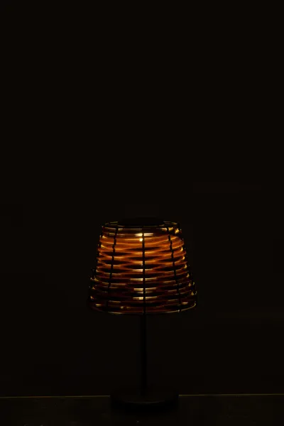 Lampa solarna LED metalowa brązowa Ø19x32 cm